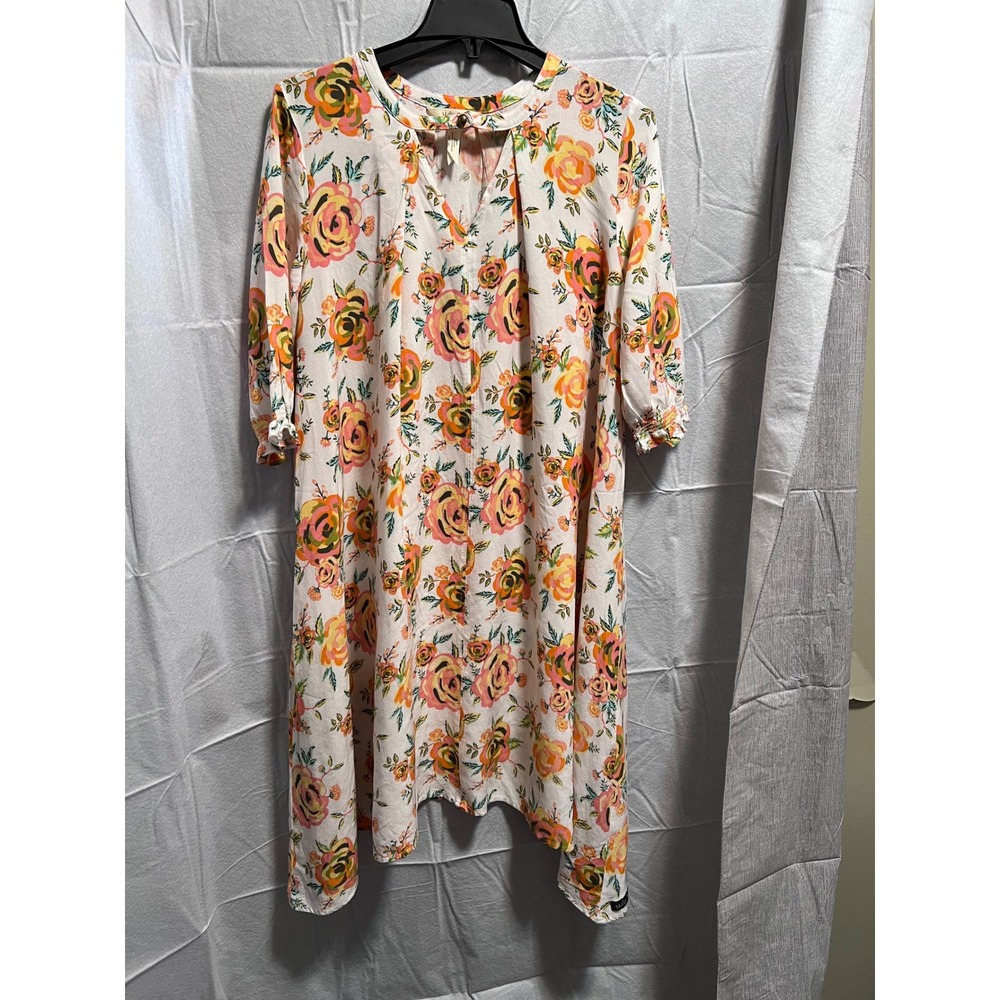 Matilda Jane Floral Tunic Dress Keyhole‎ Neckline Long Sleeve Casual Medium